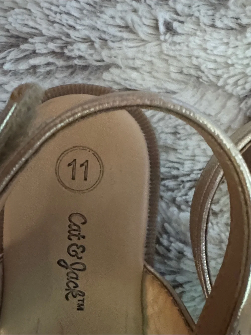 Cat & Jack Rose Gold Bow Kids Sandals